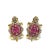 Bochic “Orient” Ruby & White Topaz Turtle Earrings Set 18k Gold & Silver - 2 Pieces For Sale In New York - Image 6 of 6