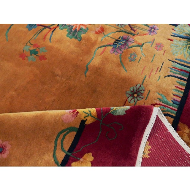 Galerie Shabab Collection Mid-20th Century Handmade Chinese Art Deco Accent Carpet For Sale - Image 9 of 10