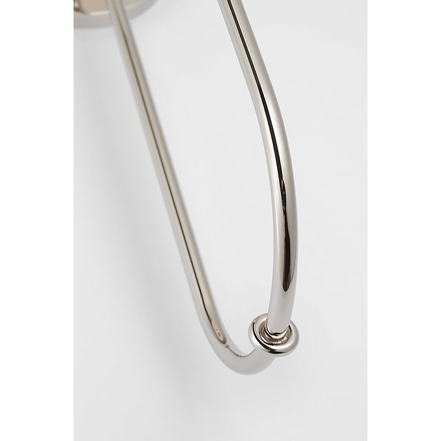 Amber Lewis for Visual Comfort Signature Ingela 24" Single Sconce in Polished Nickel with Silk Pleat Shade For Sale In Houston - Image 6 of 8