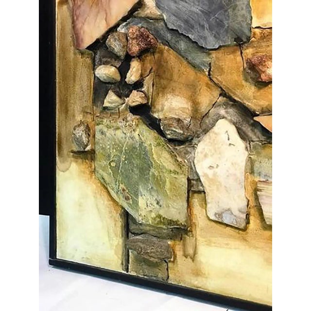1970s 1970s Richard Lee Modern Assorted Natural Stone and Paint Wall Sculpture For Sale - Image 5 of 9