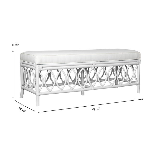 Modern Lillian Bench - Pool Blue For Sale - Image 3 of 8
