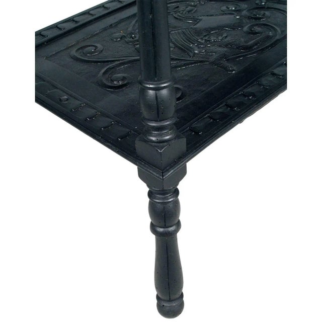 Art Nouveau Carved Ebonized Walnut Side Table, 1900s For Sale - Image 4 of 9