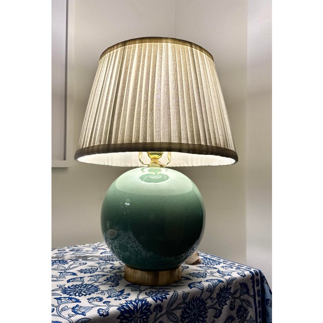 Green Ceramic Table Lamps From Ralph Lauren - 2 Available For Sale In New York - Image 6 of 8