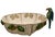 Boho Chic Vintage Tropical Raffia & Cane Fruit Bowl With Perched Parrot & Lemon Accents For Sale - Image 3 of 12