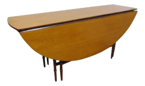 Regency Mahogany Faux Bamboo Dropleaf Dining Table