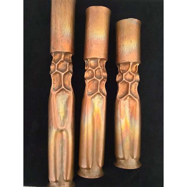 Brutalist Copper Candle Holders by Thomas R. Markusen For Sale In New York - Image 6 of 12