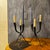 Mid 20th Century Mid 20th Century Pair of Iron Brutalist Candle Holders For Sale - Image 5 of 15