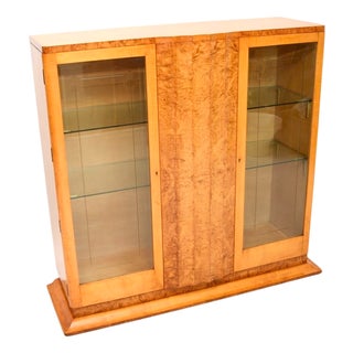 Art Deco Burr Walnut and Sycamore Bookcase attributed to Harry and Lou Epstein, 1930s For Sale