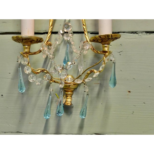 1960s Tall French Wall Chandeliers, 1960s, Set of 2 For Sale - Image 5 of 6
