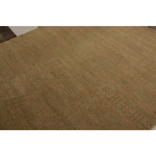 Textile Handmade Contemporary Rug in Green and Brown Geometric Pattern by Rug & Kilim For Sale - Image 7 of 8