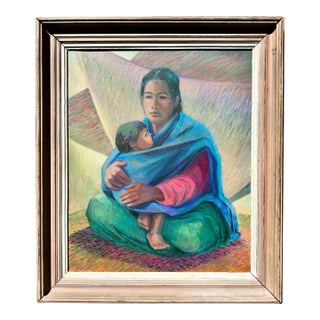 Mexico Morelia Painting in the Manner of Alfredo Zalce For Sale