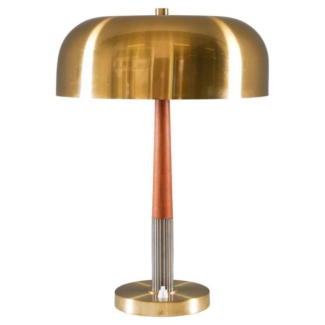 Metal Swedish Modern Table Lamp in Brass attributed to Boréns, 1960s For Sale - Image 7 of 7