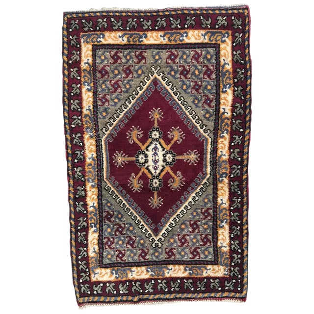 Small Vintage Tunisian Rug For Sale