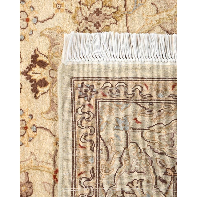 2000 - 2009 Mogul, One-of-a-Kind Hand-Knotted Area Rug in Ivory, 4' 2" x 6' 2" For Sale - Image 5 of 8