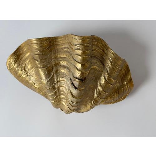 Metal Hollywood Regency French Gilt Metal Clam Shell Wall Sconces, 1970, Set of 2 For Sale - Image 7 of 18