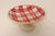 Vintage French cake stand model 8008 by Givors, a small faïencerie in the Rhône valley (ca. 1950s). Plate is decorated in...