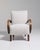 20th Century Czech Republic Warm Ivory Boucle Bentwood-Arm Lounge Chair For Sale - Image 4 of 11