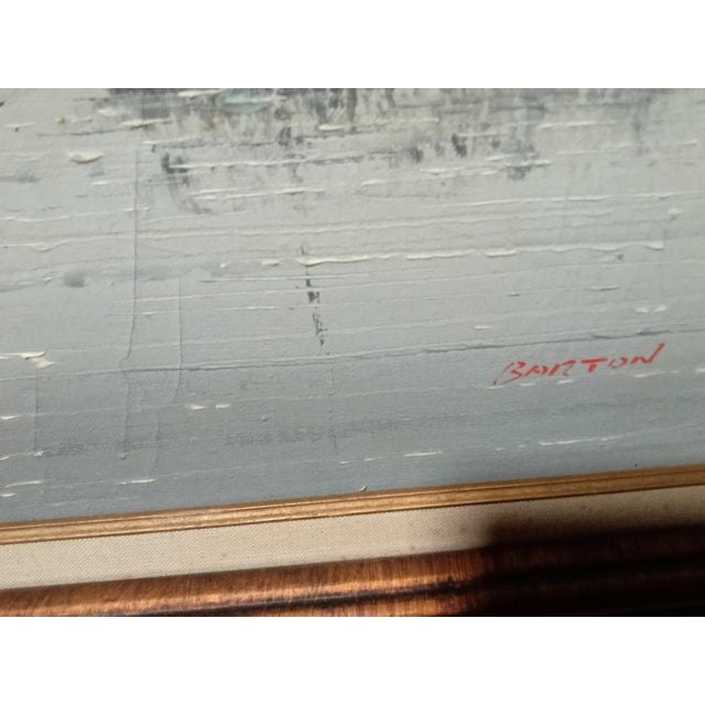 The Edward Burton "Arabian Sails" painting is a single, original piece created in the 1950s in New York, USA. This medium-...