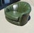 Mid-Century Italian Fan Back Club Chair in Leather For Sale - Image 5 of 8