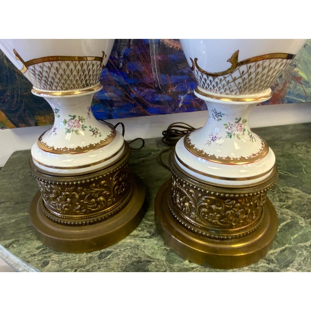 20th Century Pair of French Sanson Style Lamps For Sale In New York - Image 6 of 9