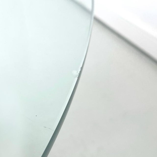 Italian Modern Round Coffe Table in Glass with Black Marble Conical Base, 1980s For Sale - Image 11 of 14