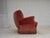 Wood Three-Seater Danish Curved Sofa in Pink Furniture Velour, 1970s For Sale - Image 7 of 18