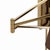 Metal Gable Swing Arm Sconce, Antique Natural Brass with Russet Shade For Sale - Image 7 of 8