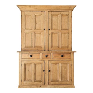 Antique English Pine Housekeeper's Cupboard - Circa 1880 For Sale