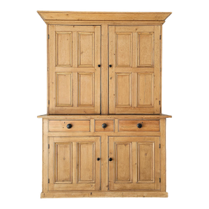 Antique English Pine Housekeeper's Cupboard - Circa 1880