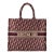 Christian Dior Book Medium Oblique Embroidery Burgundy Canvas Tote Bag For Sale