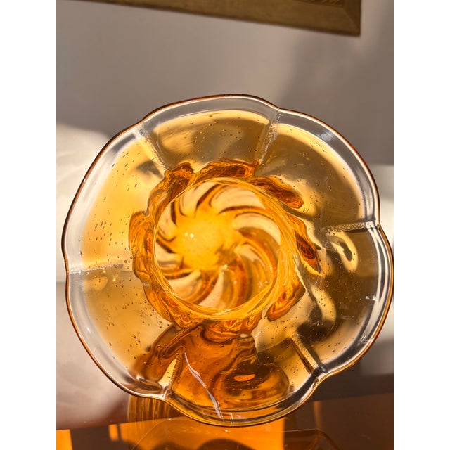 Amber Glass Vase from Legras & Cie, 1890s For Sale - Image 7 of 15