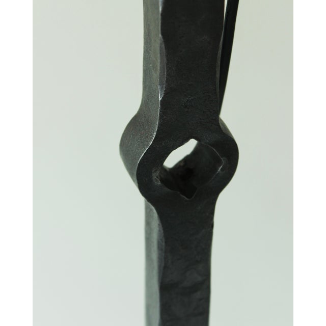 Metal Brutalist Wrought Iron Floor Lamp, 1950s For Sale - Image 7 of 9