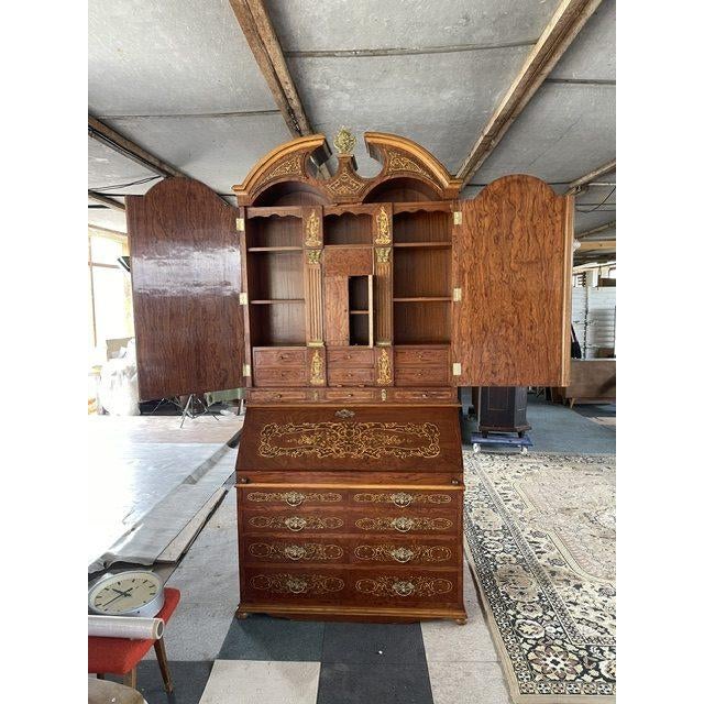 Egyptian Secretaire in Wood and Brass For Sale - Image 6 of 18