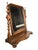Vintage Vanity Mirror - Antique Wooden Dresser Tabletop Tilting Tilt Mirror - Chippy Rustic Painted Wood Mirror For Sale In Boston - Image 6 of 9