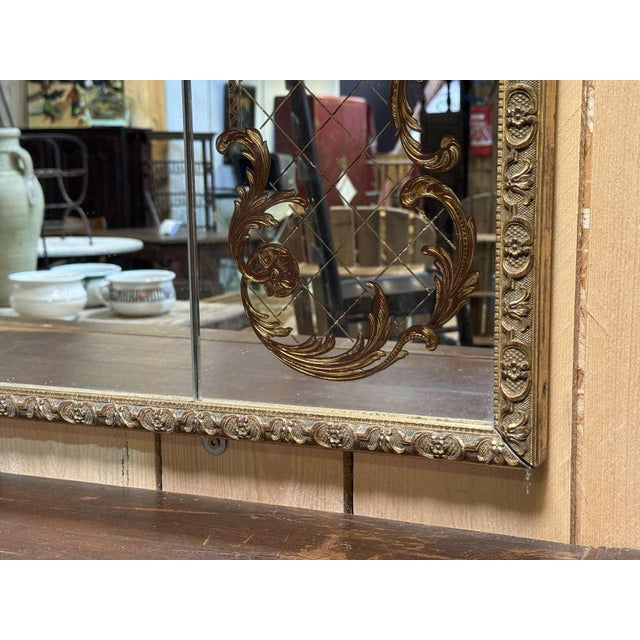 Large Vintage Bistro Mirror, 1970s For Sale - Image 4 of 7