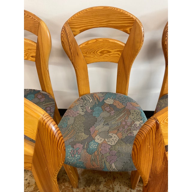 Set of 5 Pine Dining Chairs, Manner of Ranier Daumiller For Sale - Image 17 of 17