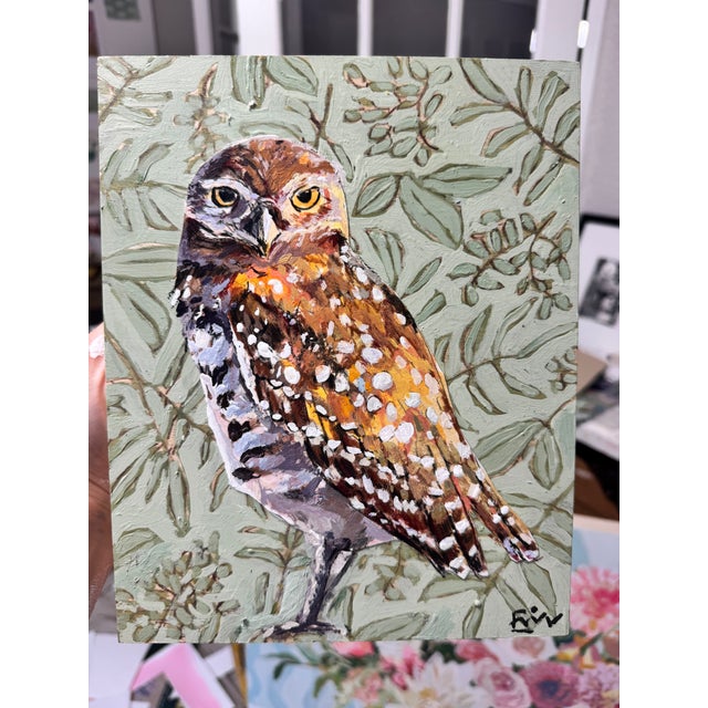 2020s “Woodland Owl” Acrylic Painting For Sale - Image 5 of 8
