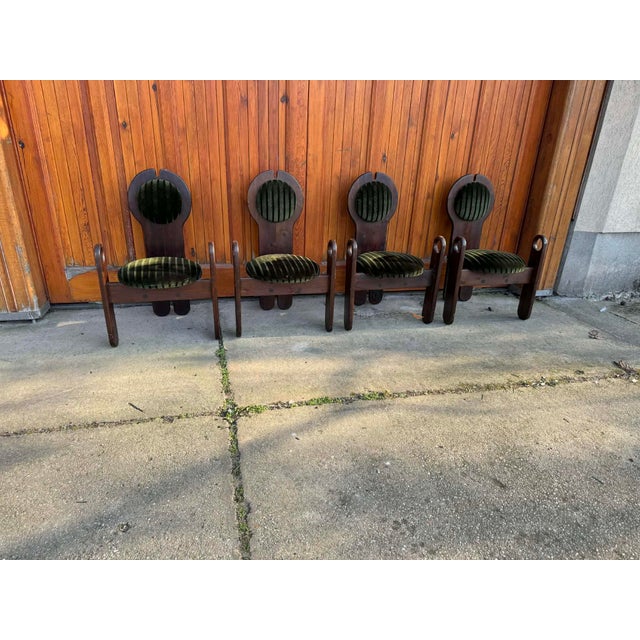 Wood Mid-Century Dining Chairs from Szedleczky Maria, 1960s, Set of 4 For Sale - Image 7 of 7