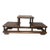 Vintage Chinese Huali Rosewood "Staggered" Tabletop Display Stand (Curio Shelf) For Sale