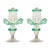 Italian Table Lamps in Clear and Green Murano Glass, 2000s, Set of 2 For Sale - Image 12 of 12