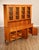 Late 20th Century Shaker Shoppe Cherry Stepback Cupboard With Glass Door Hutch For Sale - Image 5 of 18