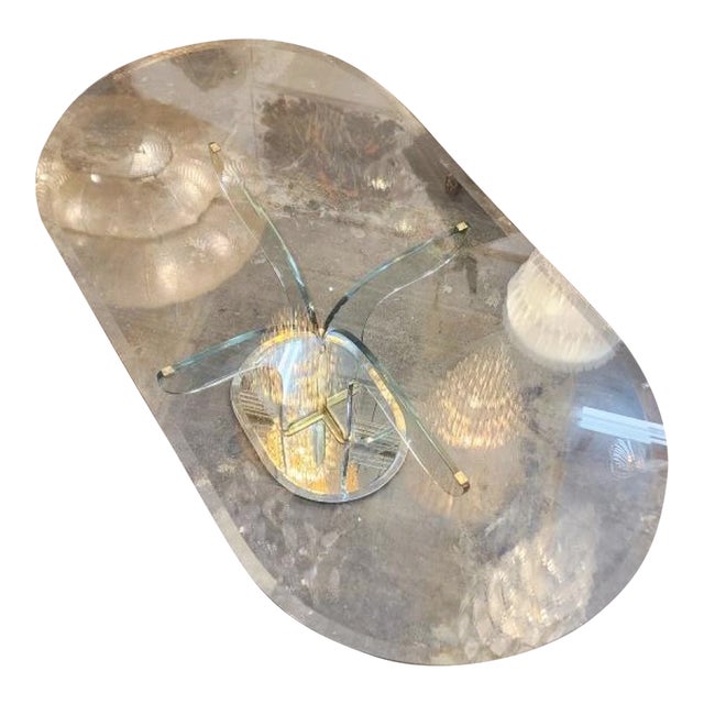 Italian Modern Glass Coffee Table For Sale
