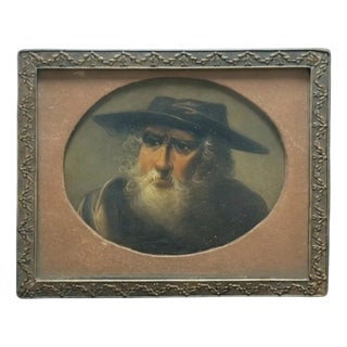 Miniature Tronie of a Bearded Old Man, Follower of Sir Peter Paul Rubens, 1700s For Sale