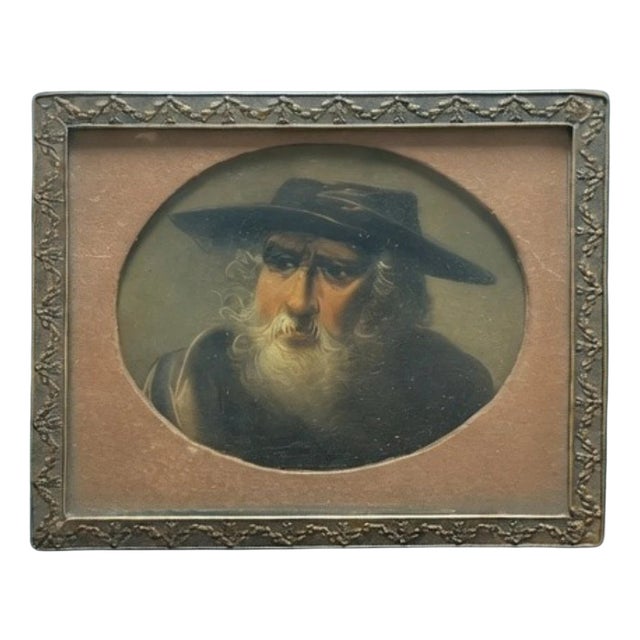 Miniature Tronie of a Bearded Old Man, Follower of Sir Peter Paul Rubens, 1700s For Sale