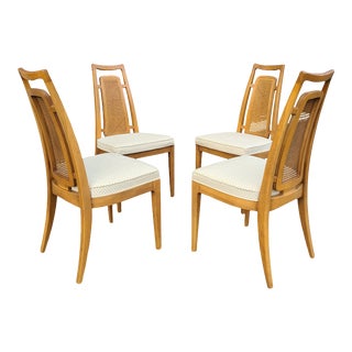 1960s Mid Century Modern Drexel Meridian Dining Chairs - Set of 4 For Sale