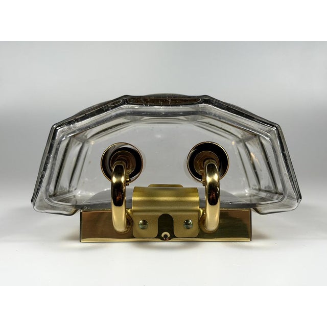 1970s Wall Lamp in Glass and Metal from Glashütte Limburg, Germany, 1970s For Sale - Image 5 of 18