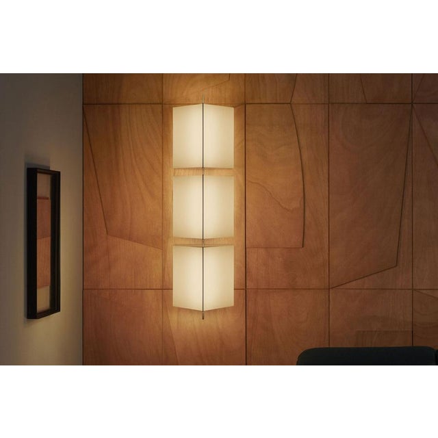 Bronze 3T09 Structure and Ivory Fabric Wall Lamp by Neri & Hu for Cassina For Sale - Image 6 of 9
