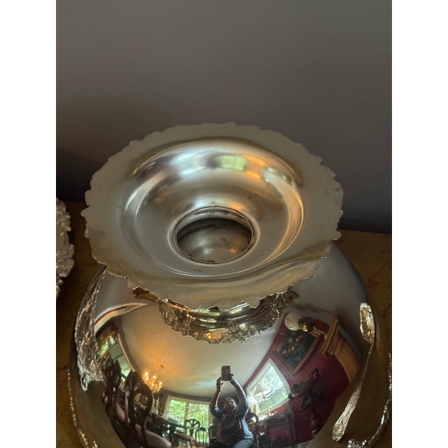Vintage 11.50 Inches Bunch Bowl and 18 Cups For Sale - Image 4 of 16