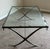 Late 20th Century Attributed to Barbara Barry for Baker Glass Top Coffee Table With Iron Base For Sale In Charlotte - Image 6 of 6