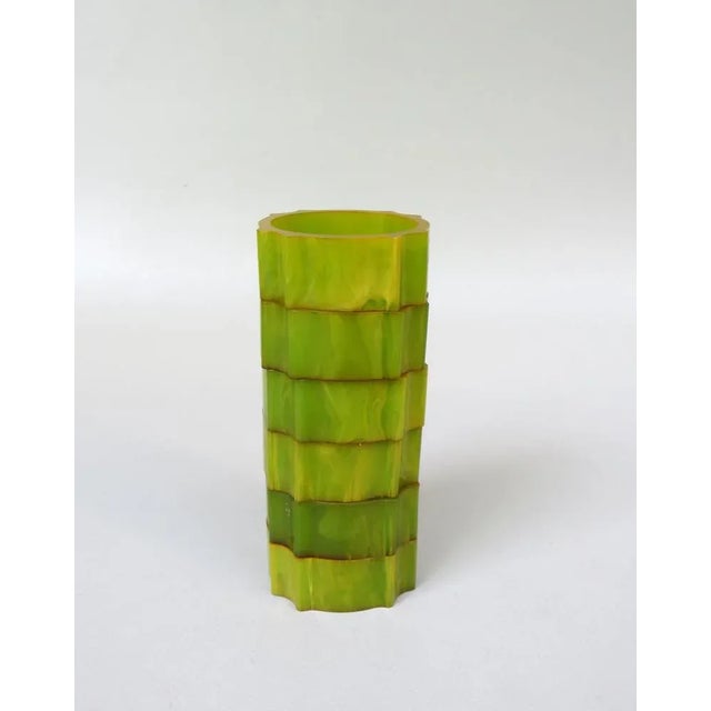 Art Deco Catalin Napkin Rings in Green Amber, Set of 6 For Sale - Image 4 of 18